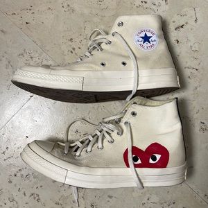 Unisex Commes des Garcons Chuck Taylor high top-no box-size 10Men/ 12 women